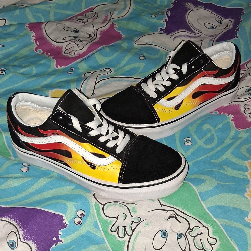 Vans Old Skool Flames Skateboarding Shoes Skateboard